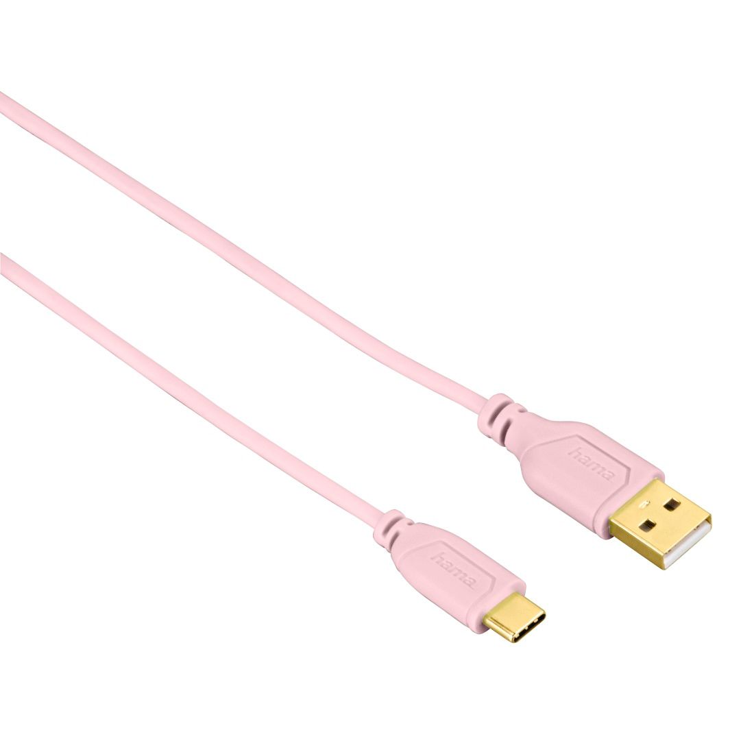 Hama USB2.0-C/USB2.0-A Kabel - 0.75m - Roze