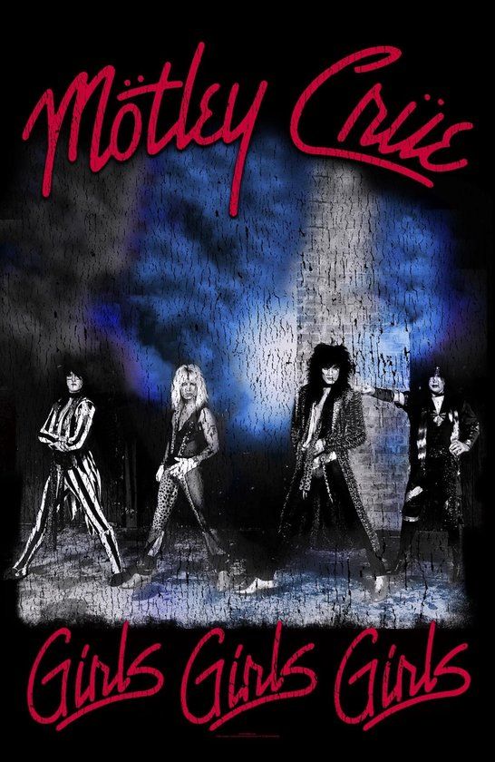 Mötley Crüe Motley Crue Textiel Poster Girls, Girls, Girls Multicolours