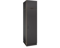 VCM Armoire polyvalente, meuble de rangement étroit avec 4 étagères & 2 portes battantes, anthracite