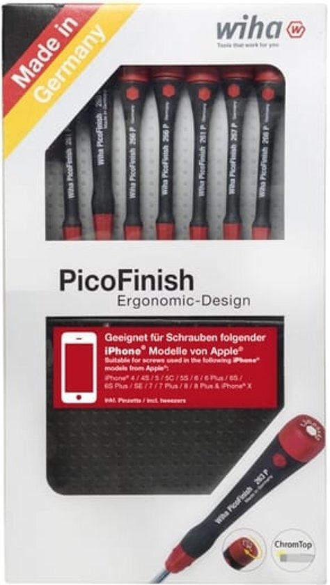 Wiha PicoFinish 266PK8 Screwdriver 8pcs - iPhone