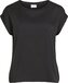 VILA VIELLETTE S/S SATIN TOP/SU - NOOS Dames Top - Maat 40 - Blauw