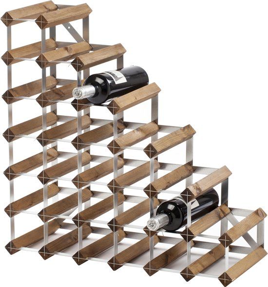 Traditional Wine Rack Co. Wijnrek Stairs Donkere Eik - 27 Flessen | Bruin
