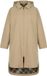 Ulla Popken - Dames - Jas met capuchon - oversized - geruite voering - zandsteen - Maat 58+