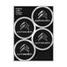 Citroen Autostickers voor wieldoppen, 4 logo's, 48 mm, noir
