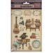 Stamperia - Coloured Wooden Shapes for Scrapbooks, Albums, Cards, Bullet Journals and More, Laser Cut, Printed for Enhanced Detail, Perfect for Hobbies, Crafts and Gifting (Symphony) (A5)
