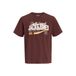 JACK & JONES ESSENTIALS regular fit T-shirt met print - bruin