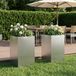 Maison Exclusive - Lot de 2 pots de jardin, argenté, 30 x 30 x 50 cm, en acier inoxydable