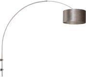 Steinhauer Sparkled Light 8146ST Wandlamp Staalkleurig met Velours Kap 40cm Hoog