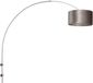 Steinhauer Sparkled Light 8146ST Wandlamp Staalkleurig met Velours Kap 40cm Hoog