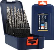 Rotec 25-delige spiraalborenset, STEP-X, type '104', ø1-13mm, in ABS-cassette