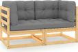 Maison Exclusive - Banc de jardin pour 2 personnes avec coussins, en pin massif