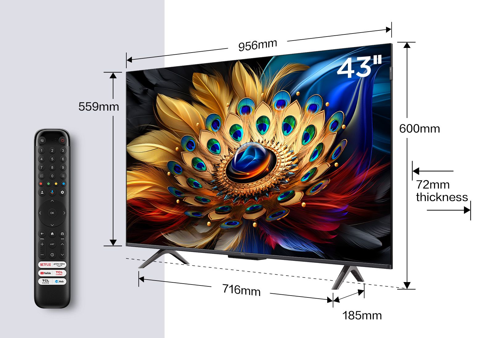 TCL C69 / QLED screen / 43 inch / 2024