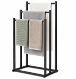SMH LINE® Handdoekrek - 3 Armen - Zwart