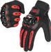 Unyqoos Gants de moto, Taille M, Rouge, Noir, Unisexe, Textile, 4 saisons