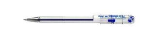 Pentel BK77S Mini-balpen, metalen punt, 0,7 mm, 12 stuks Blauw