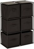 5 Five Simply Smart Plank met 6 vakken en opbergdozen MIX'N MODUL Noir