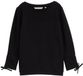 Tom Tailor Denim - Slim fit sweatshirt met gerimpelde mouwen - Maat L - deep black