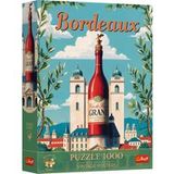 Trefl Premium Plus Quality - Puzzle Affiche Vintage : Bordeaux, France - 1000 pièces, série Timeless Motifs, pièces Perfect Fit, pour adultes et enfants à partir de 14 ans