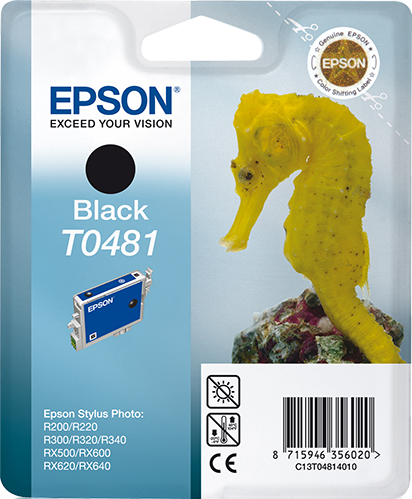 Epson Seahorse inktpatroon Black T0481 single pack / zwart