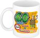 Bellatio Decorations cadeau mok 60 jaar - daar gaan je wilde haren - keramiek - 300 ml