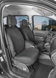 Walser Autostoelhoes Transporter Fit van stof antraciet geschikt voor Renault Kangoo (Typ W) - 2 Enkele zetele front