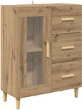 vidaXL Dressoir Artisan Eikenhout 69,5 x 34 x 90 cm