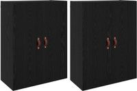 vidaXL Wandkast Zwart Eiken 69,5 x 34 x 90 cm
