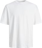 JACK & JONES T-shirt blanc uni en coton à col rond