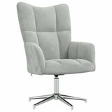 VidaXL Relaxstoel fluweel lichtgrijs