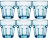 Bormioli Rocco verres à eau - 18x pièces - bleu transparent - 270 ml