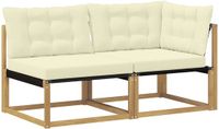 vidaXL - Buiten - bank - set - Massief - Acacia - Hout - Wit