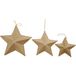 Creativ Company Sterren - Kerstornamenten - beige - 6 stuks