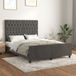 Maison Exclusive - Cadre de lit sans matelas, gris foncé, 140x190 cm, velours