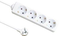 Merkloos ELP Stekkerdoos viervoudig - Tafelcontactdoos - 3m - Wit