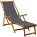 vidaXL Zonnebed 3 Positie Massief Eucalyptus Hout Grijs
