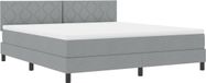 vidaXL Boxspringbed met hoofdeinde Lichtgrijs 180 x 200 cm Stof