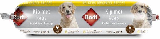 RODI Kauwbot RODI - Hondensnack - 400 gram - Kaas & Kip - Gedroogd vlees