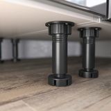 Vicco Optima Complete keukeneenheid – 270 cm sans plan de travail, sans poignée Anthracite laqué/blanc