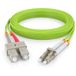 1aTTack.de 1x 15m OM5 LWL DX DUPLEX patchkabel LC/UPC - SC/UPC MM MULTIMODE - 50/125 µm LSZH limoengroen
