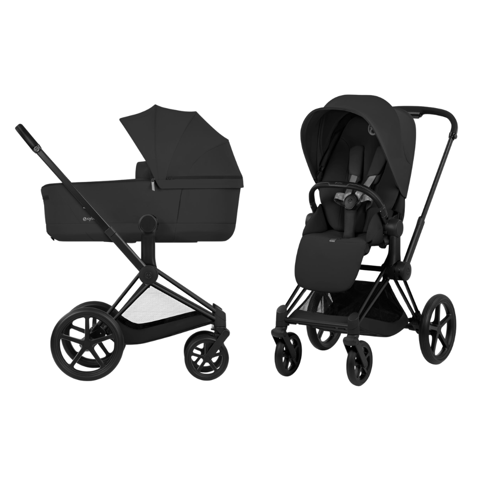 Cybex Kinderwagen Priam 5 Comfort Matt Black/Sepia Black incl. Foldable Carrycot