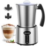 Morpilot Elektrische melkopschuimer Milk Frother van roestvrij staal, 4-in-1 functie, maximale inhoud 230 ml cappuccino of 500 ml warme melk