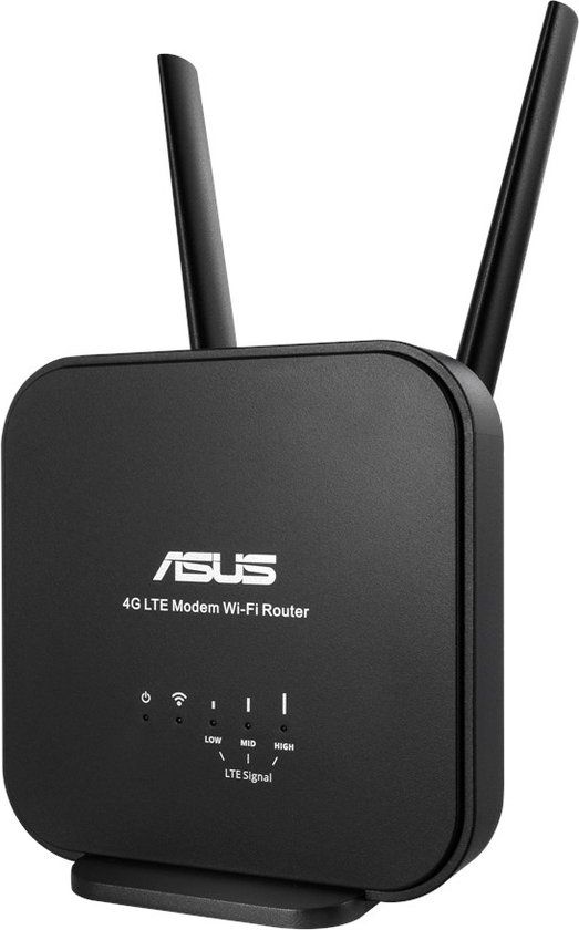 ASUS 4G-N12-B1 - Draadloze Router - 300 Mbps - Zwart