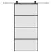 vidaXL Schuifdeur met beslagset, zwart, 102,5x205 cm, ESG glas