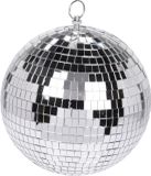 Christmas Decoration Grote zilveren disco kerstballen discoballen/discobollen glas/foam 15 cm