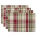 DII Herfst & Thanksgiving eettafel decor herbruikbare katoenen stof, placemat set, 13x19, rustieke zelfgemaakte plaid, 4-delig