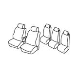 Set Ford Set stoelhoezen Superior - grijs/zwart - compatibel met Ford C-Max (10/03>03/07)