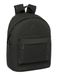Safta Kappa Basic Rugzak, voor laptops van 35,8 cm (14,1 inch), ideaal voor jongeren van verschillende leeftijden, comfortabel en veelzijdig, kwaliteit en duurzaamheid, 31 x 16 x 41 cm, Zwart, M