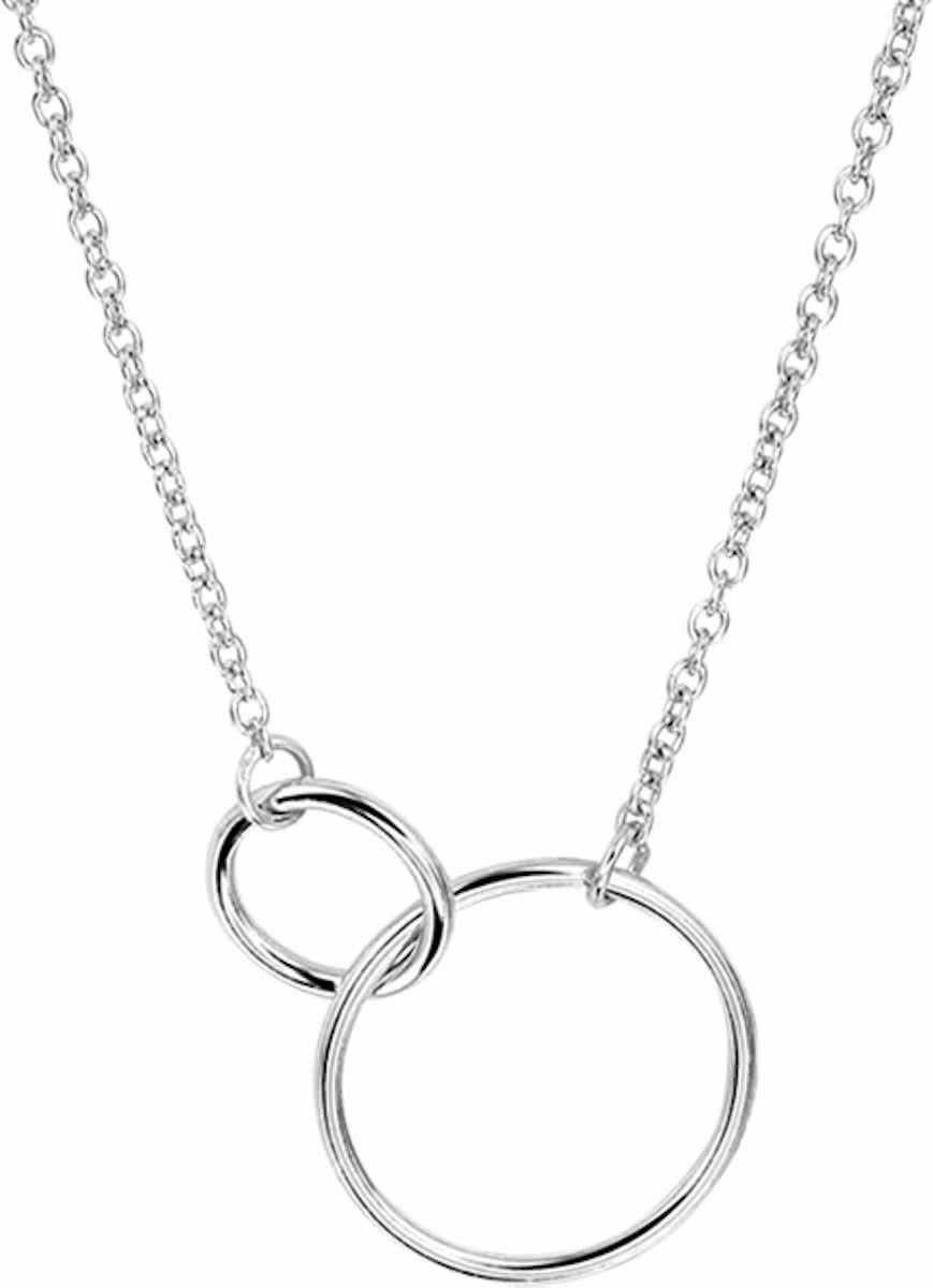 Selected Jewels Ketting Rondjes Dames Zilver 45 cm