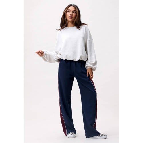 Catwalk Junkie katoenen oversized sweater met backprint - grijs