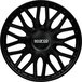 {"int": 3215, "string": null} Sparco Roma Wheel Covers - 14 inch - Black - Set of 4